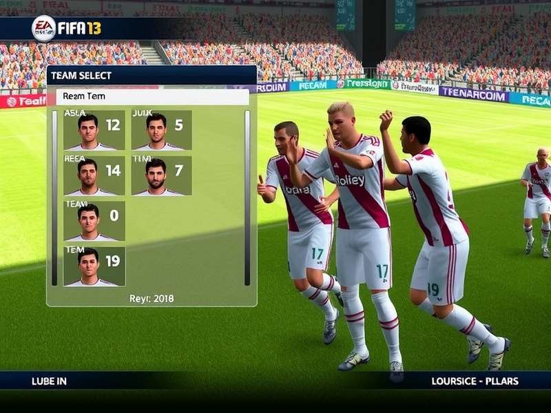 FIFA 13 Hyderabad Nawabs team selection screen